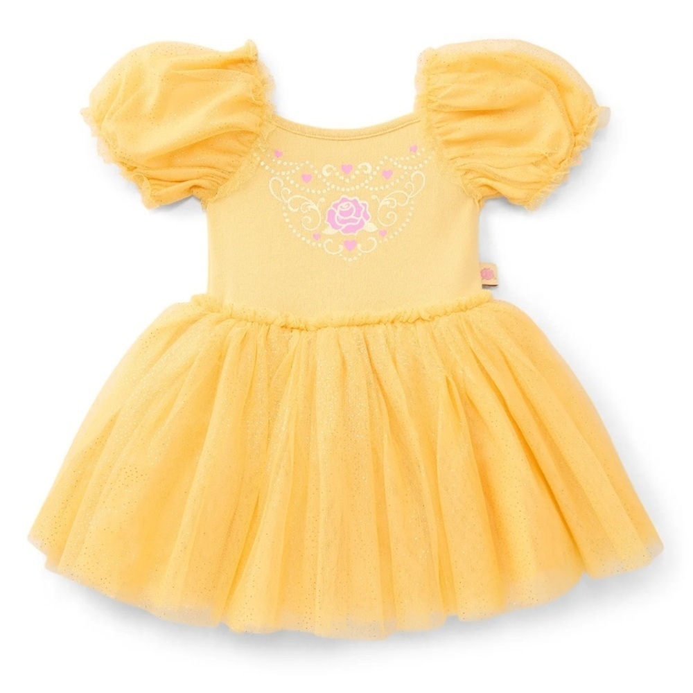 Disney Belle Tulle Dress NEW 2T 3T 4T 5T Puff Sleeve Beauty and the Beast
